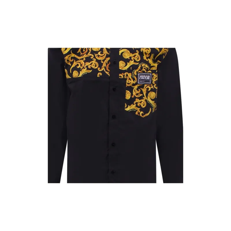 VERSACE JEANS COUTURE Baroque-print Cotton Shirt-4