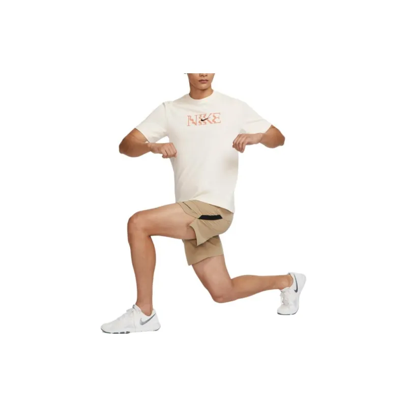 Nike T Shirts Men Light Ivory White-2