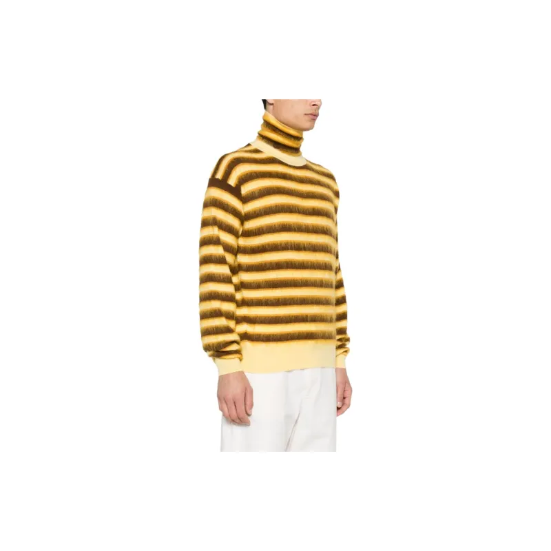 MARNI Striped Roll Neck Knitted Jumper-3