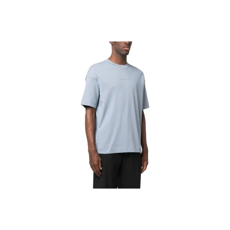 EMPORIO ARMANI T Shirts Men Sky Blue-3