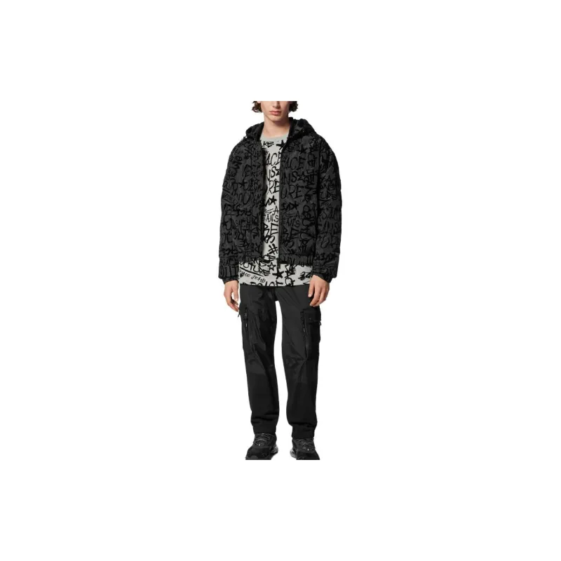 VERSACE Down Jacket Men's Black-4