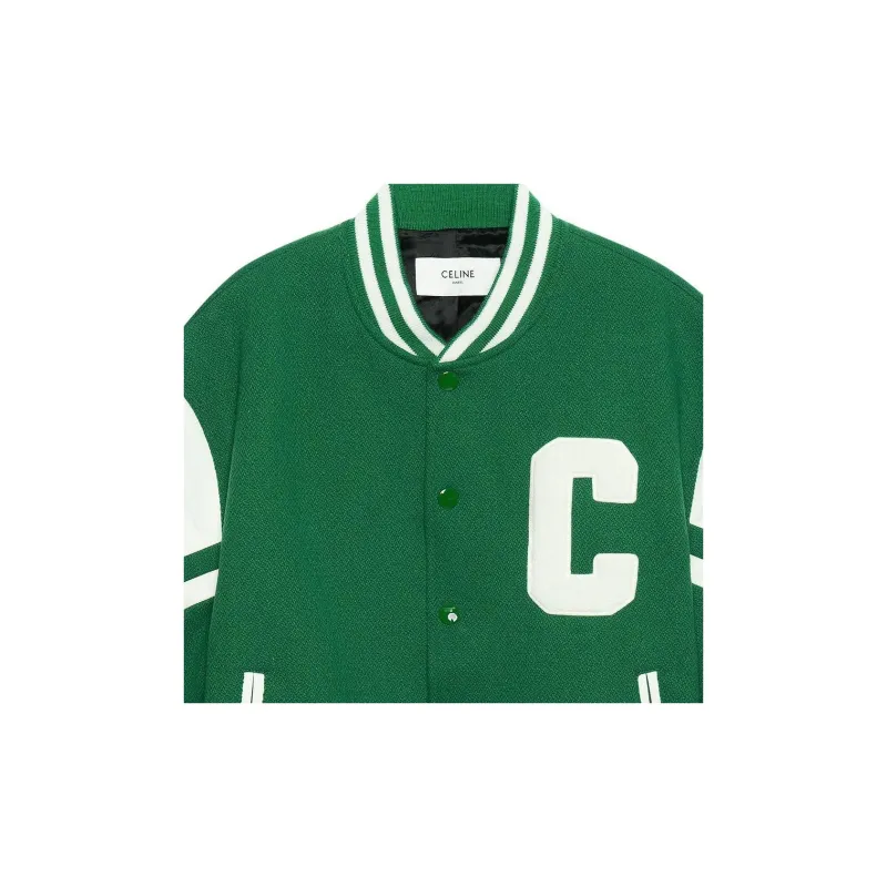CELINE Baseball Jacket Men's Green-3