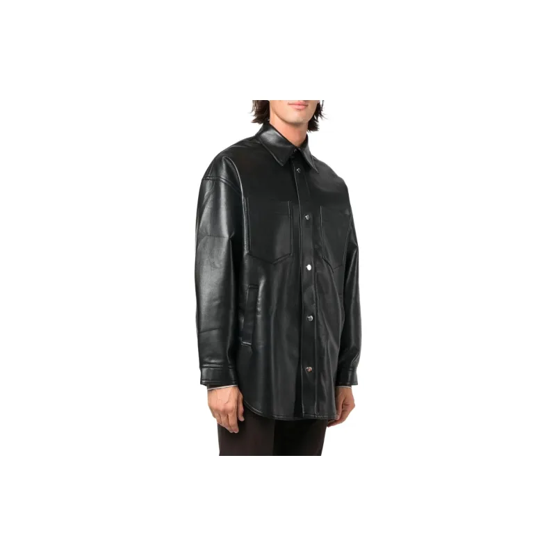 NANUSHKA Martin Leather Overshirt-3