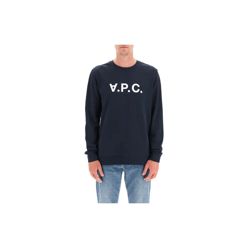 A.P.C Logo Printed Straight Hem Sweatshirt-1