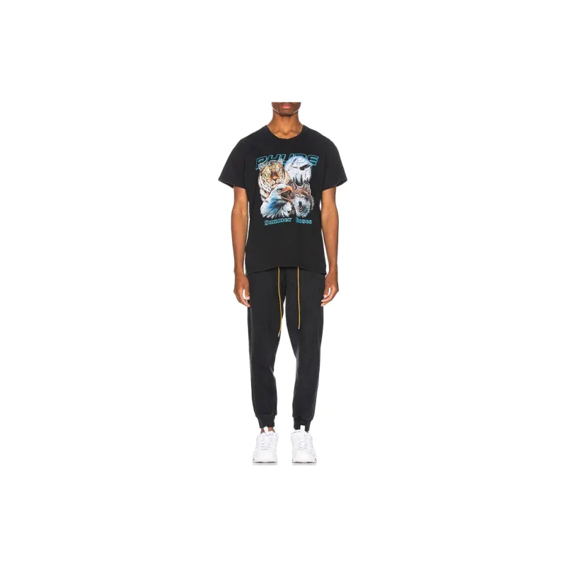 RHUDE Knitted Sweatpants Men Black-6