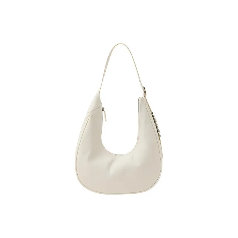 NERDY Nylon Crescent Bag Shoulder Bag Women's Black/Cream-4