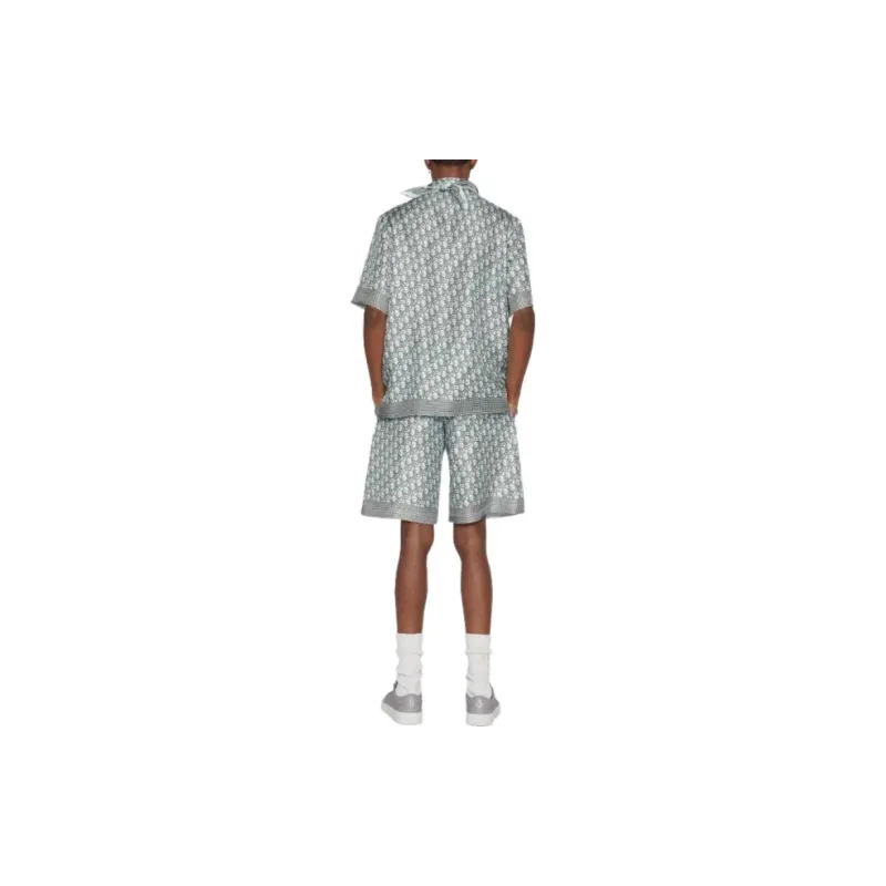 DIOR Casual Shorts Men Cyan-3