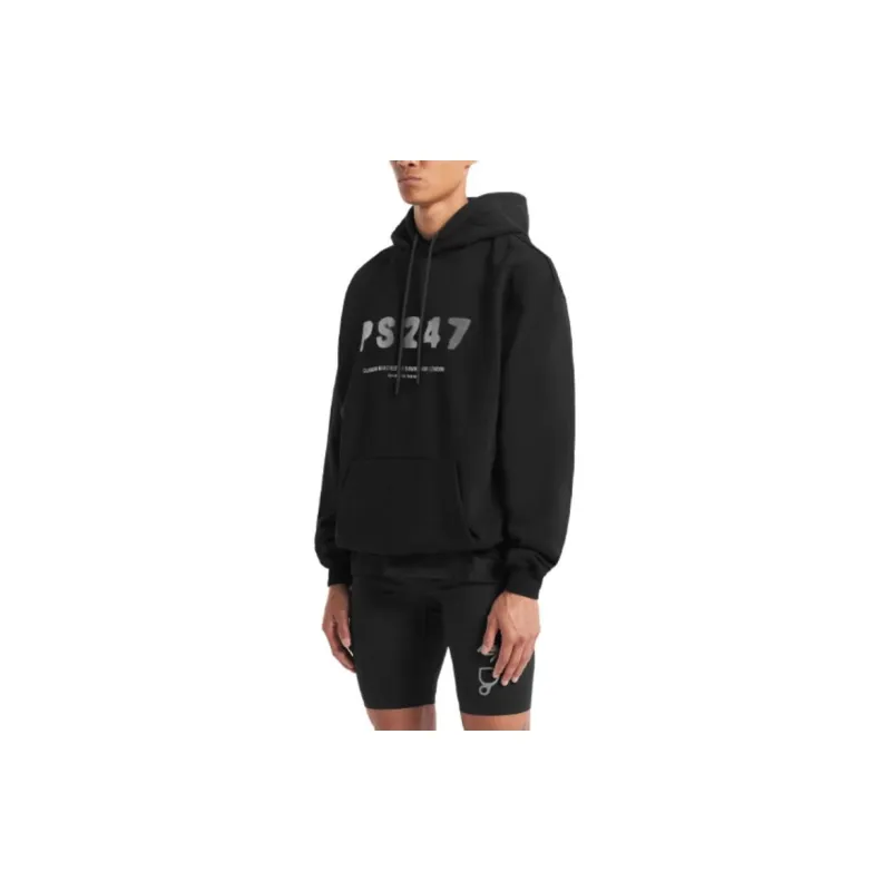 REPRESENT 247 X Puresport Oversized Hoodie Sweatshirt Men's Black-7