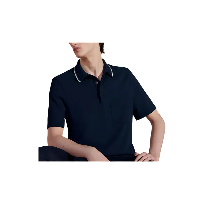 HERMES Polo Shirts Men Navy-6