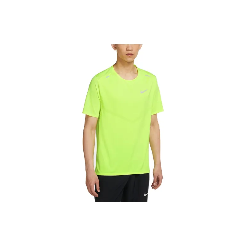 Nike T Shirts Men Neon Yellow-3