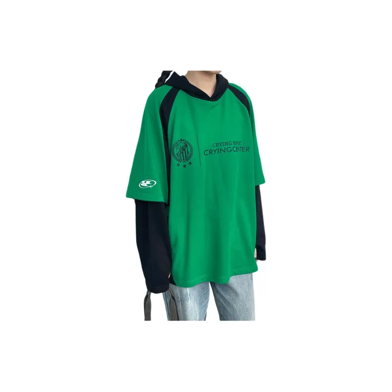 Crying Center Sweatshirt Unisex Black & Green-2