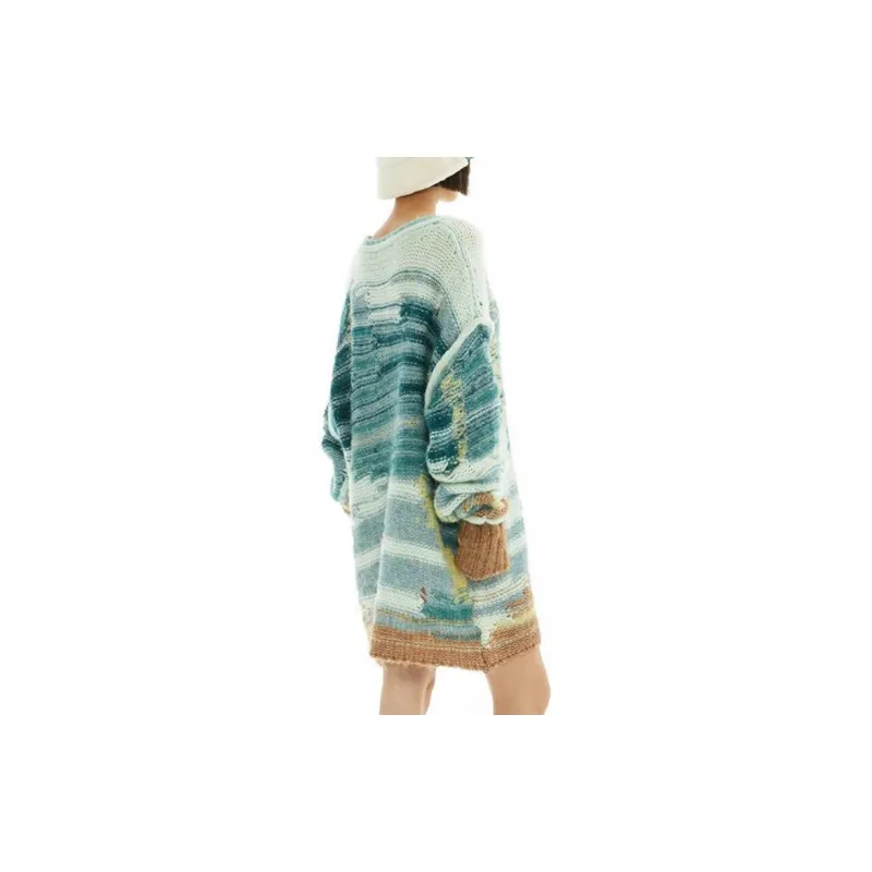 Melting Sadness Sweater Unisex Green-2