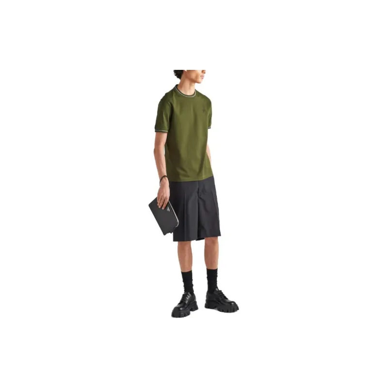 PRADA SS22 T-Shirt Men's Army Green-1