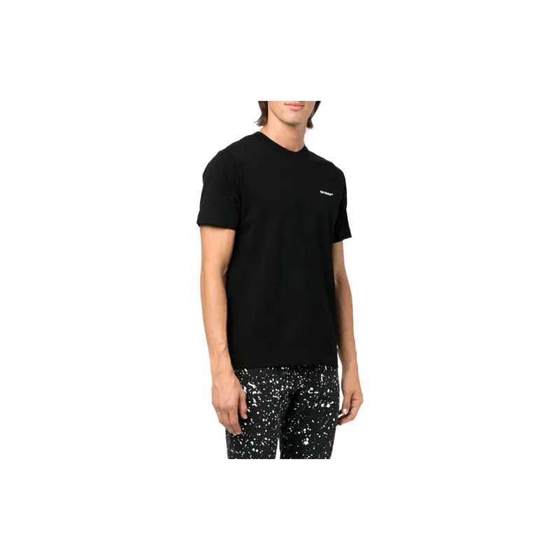OFF WHITE Wave Outline Diagonal Slim T Shirt-3