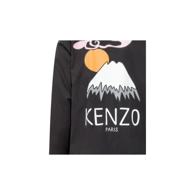 KENZO Graphic Printed Buttoned Shirt Jacket-3