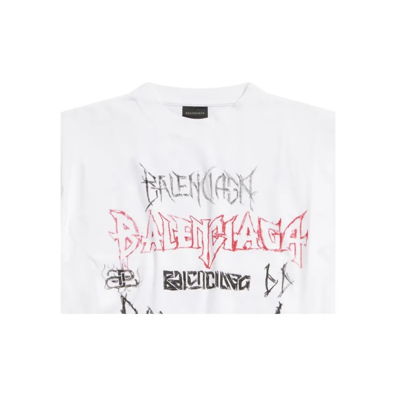 Balenciaga SS24 T Shirt Loose Fit Men's White-5