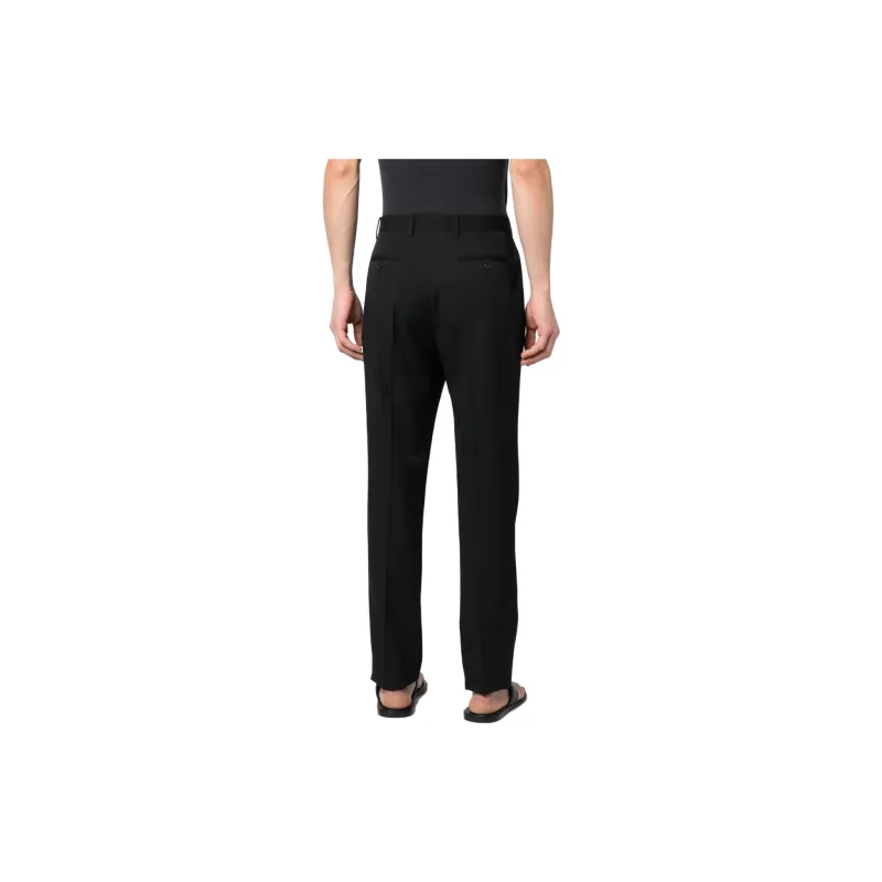 SAINT LAURENT Button Detailed Straight Leg Trousers-2