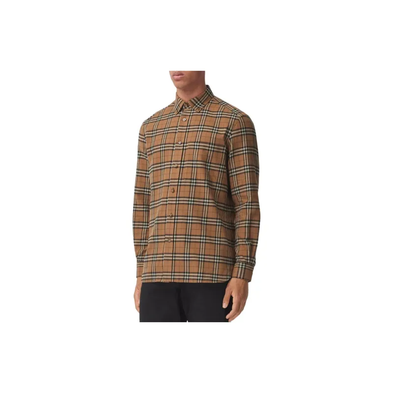 Burberry Shirt Men's Dark Khaki-3