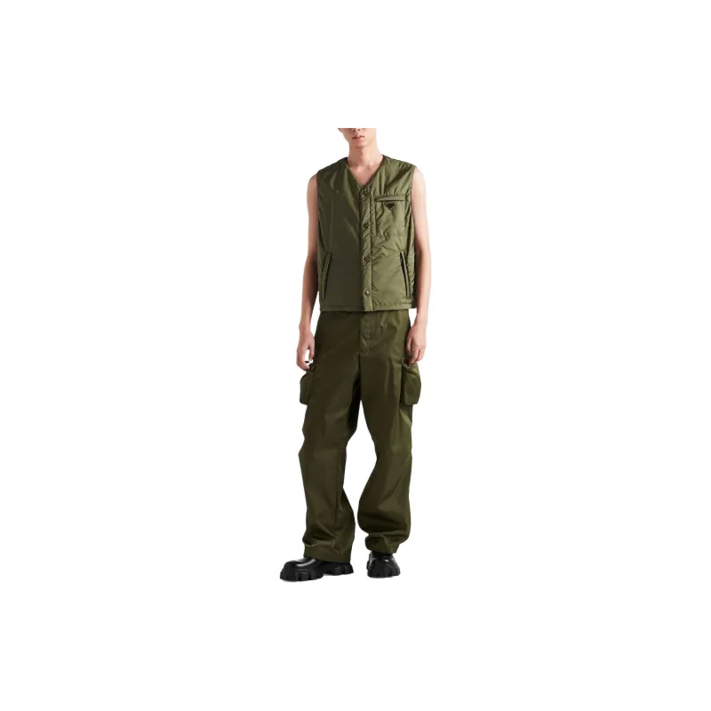 PRADA Re Nylon Pants Casual Pants Men's Green-1