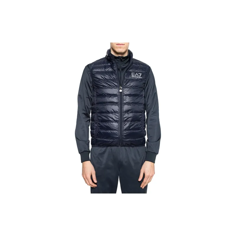 Ea7 EMPORIO ARMANI Logo Printed Zipped Gilet-3