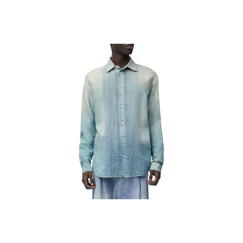 LOEWE FW24 Shirt Men's Bleached Indigo-2