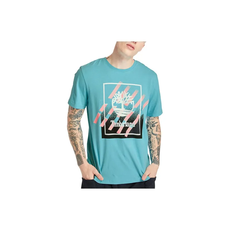 Timberland T Shirt Men's Light Blue-2