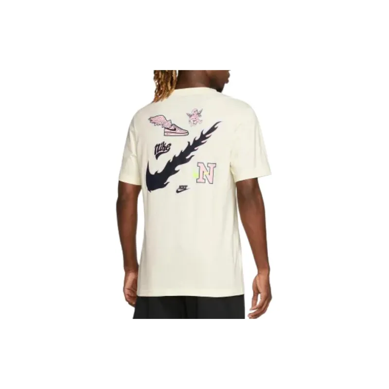 Nike T Shirts Men Beige Yellow-3