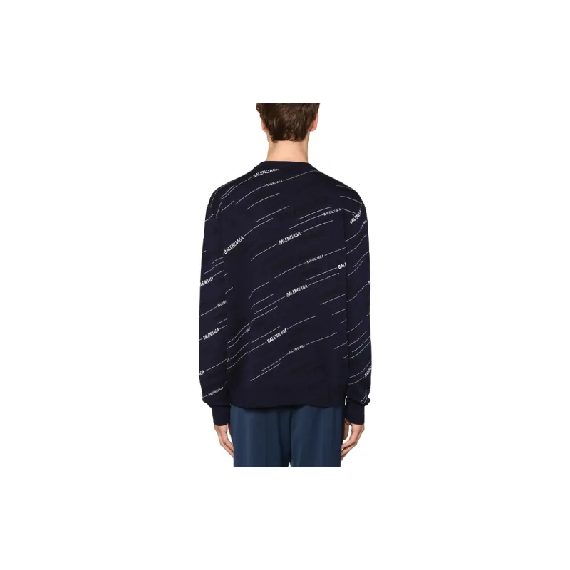 Balenciaga Sweaters Men Dark Blue-1