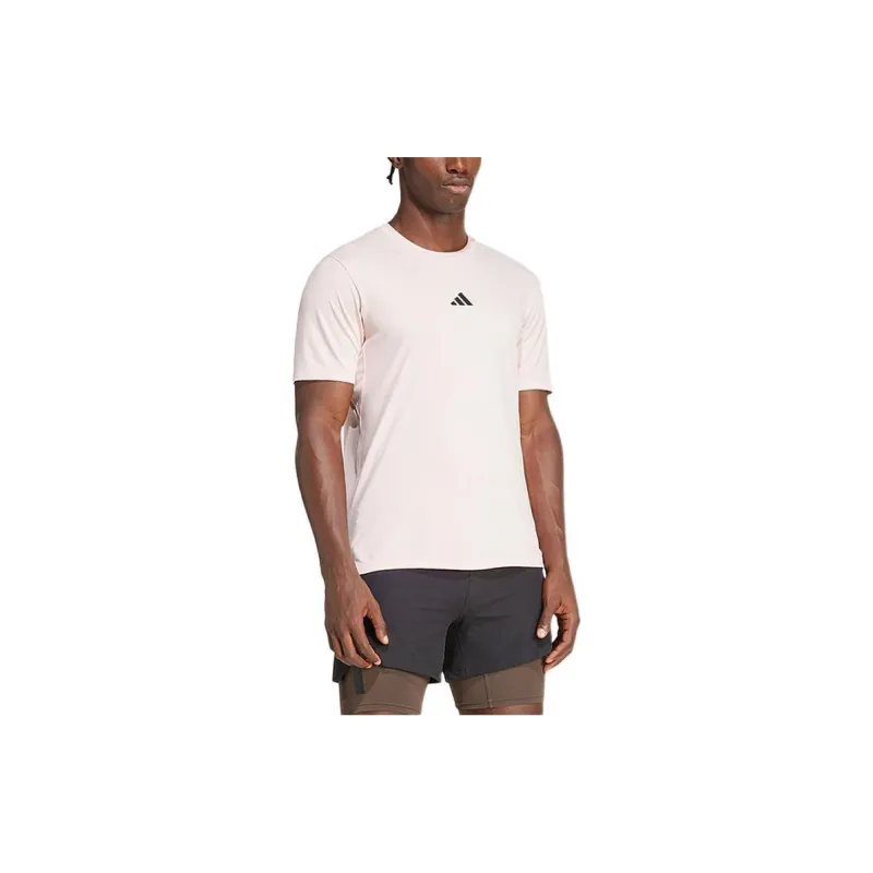Adidas T Shirt Men's Sand Pink/Black-5