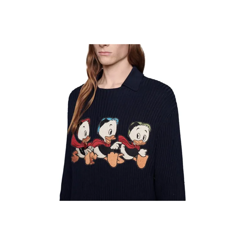 Disney X GUCCI Sweaters Men Dark Blue-4