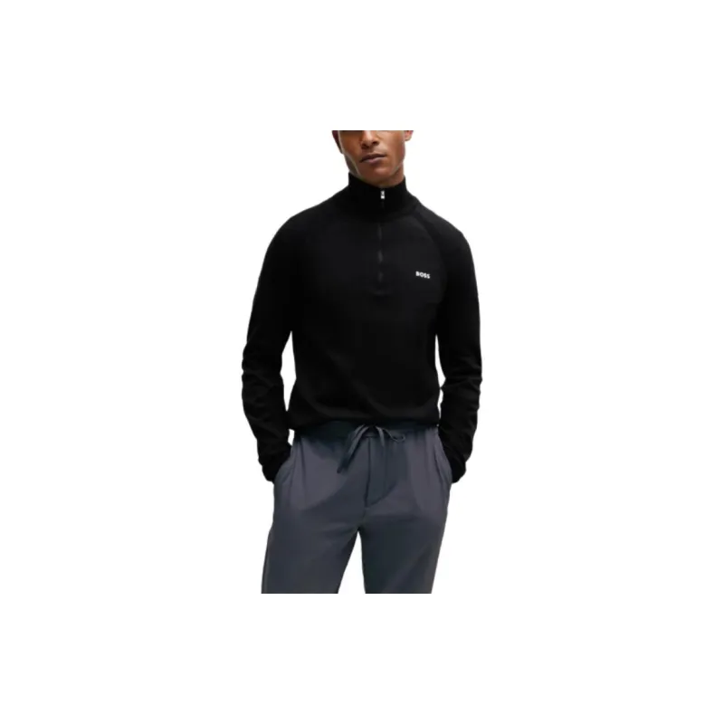 HUGO BOSS Half Zip Knitted Jumper-2