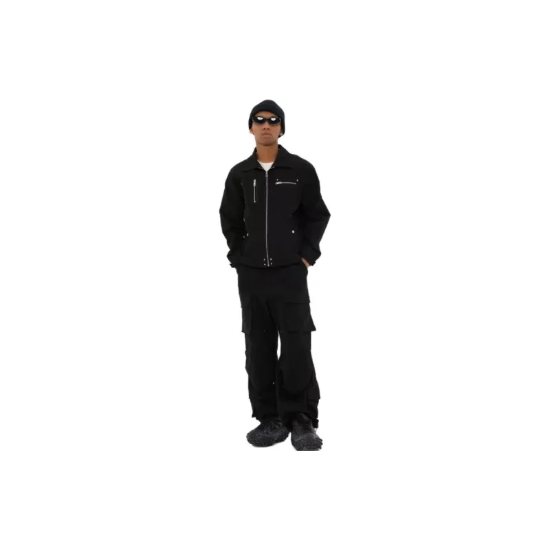 HARSH AND CRUEL Jackets Unisex Black-9