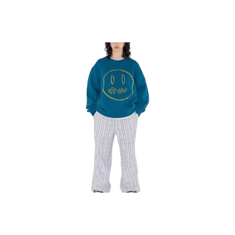 Drew House SS23 Sweatshirts Unisex Peacock Blue-3