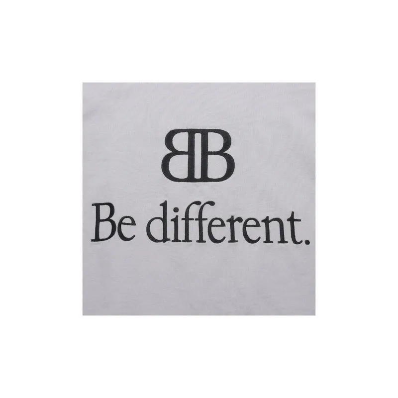 Balenciaga Logo Print Crew Neck Short Sleeved T Shirt T Shirt Regular Fit Men's Beige-2