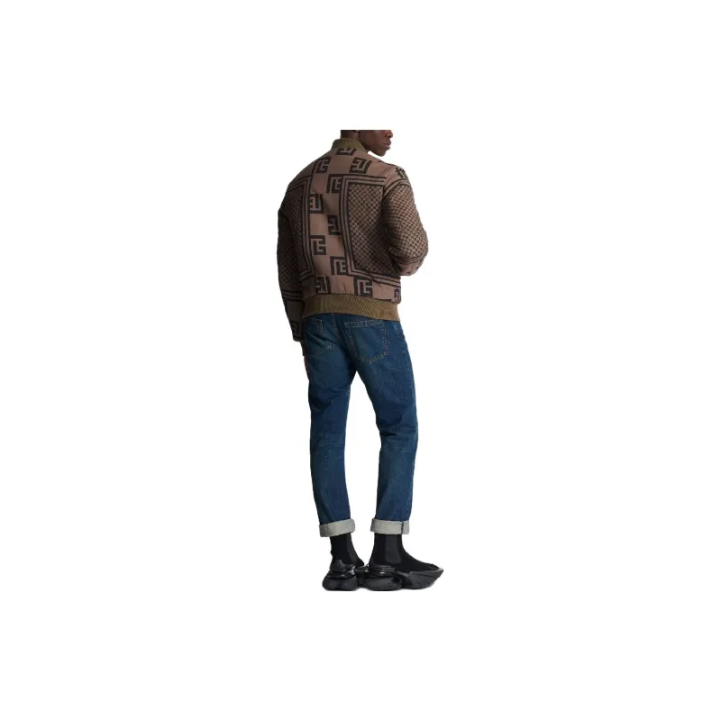 BALMAIN Reversible Monogram Bomber Jacket-2