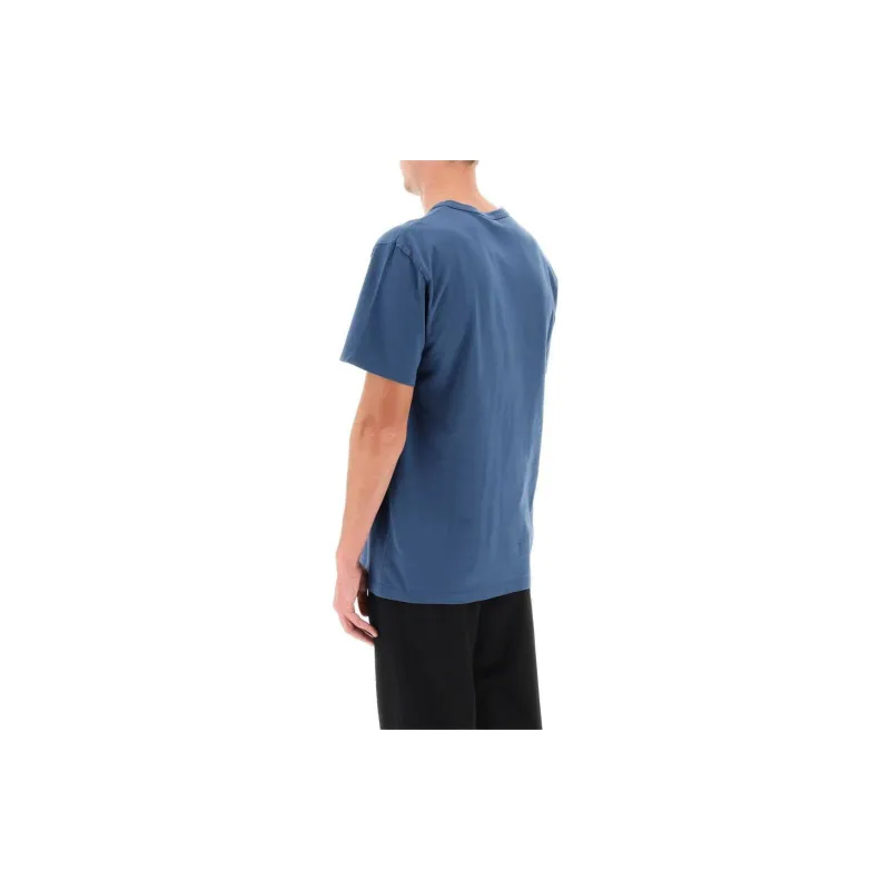 Maison Kitsune T-Shirts Men Blue-2
