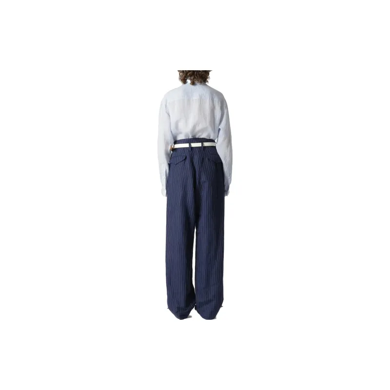 Yohji Yamamoto Suit Trousers Men Marine Blue-5
