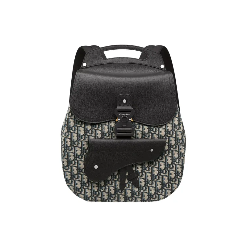 DIOR Gallop Grained Calfskin Backpack Regular Men's Beige & Black-0