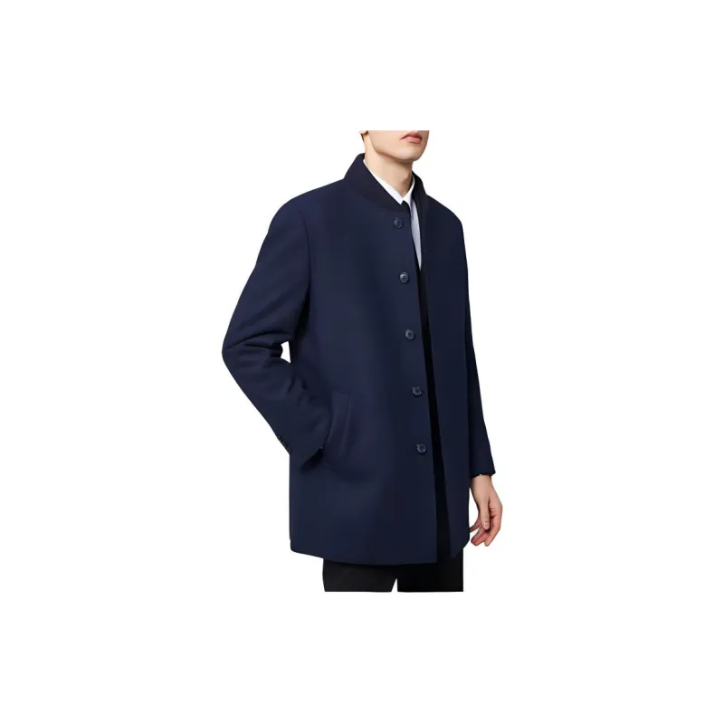 Francesco Totti Coats Men's Navy Blue-3