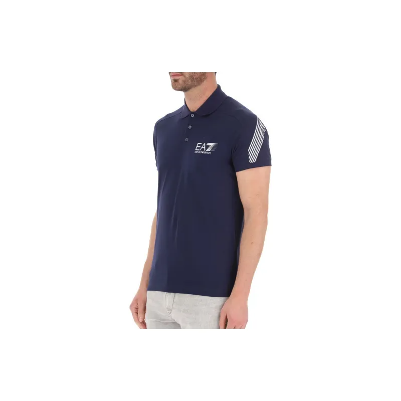 EMPORIO ARMANI Polo Shirts Men Navy Blue-4