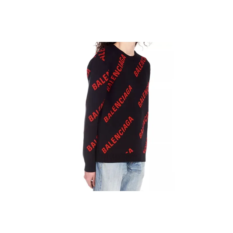 Balenciaga Allover Logo Crewneck-3