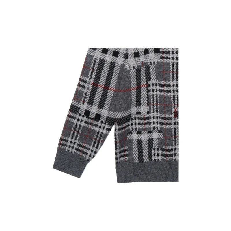 Burberry FW21 Cashmere Sweater Men's Charcoal Heather Gray-6