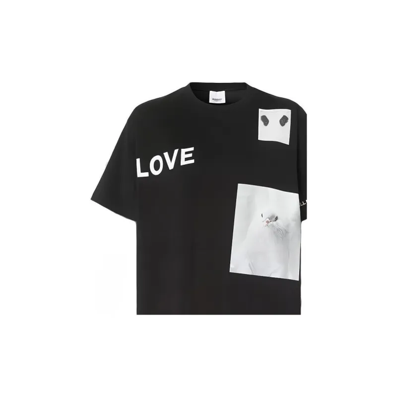 Burberry T Shirts Unisex Black-4