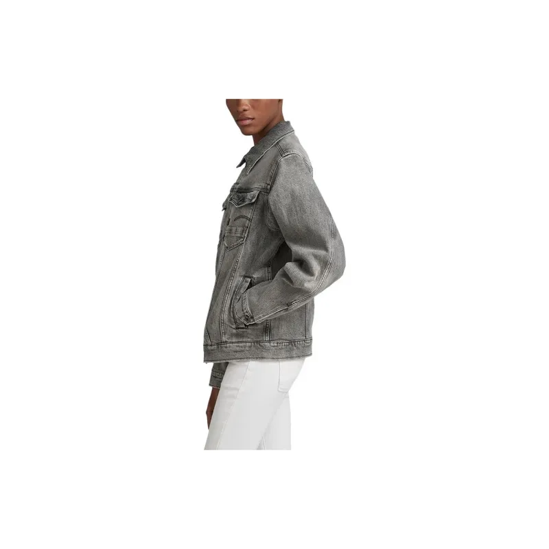 G STAR RAW Denim Jacket Unisex Pale Carbon Gray-3