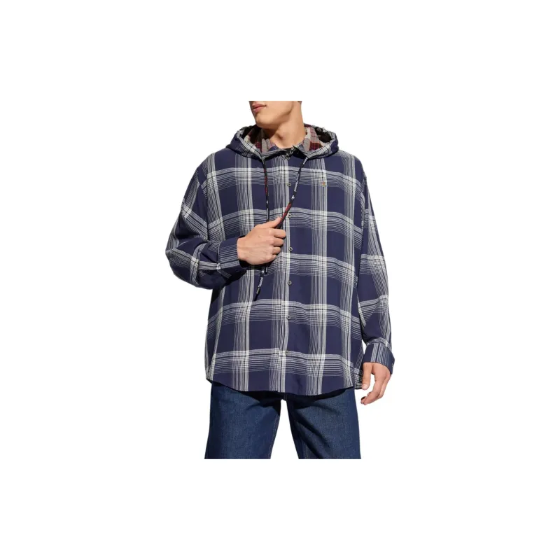 Vivienne Westwood Checked Drawstring Hooded Shirt-2