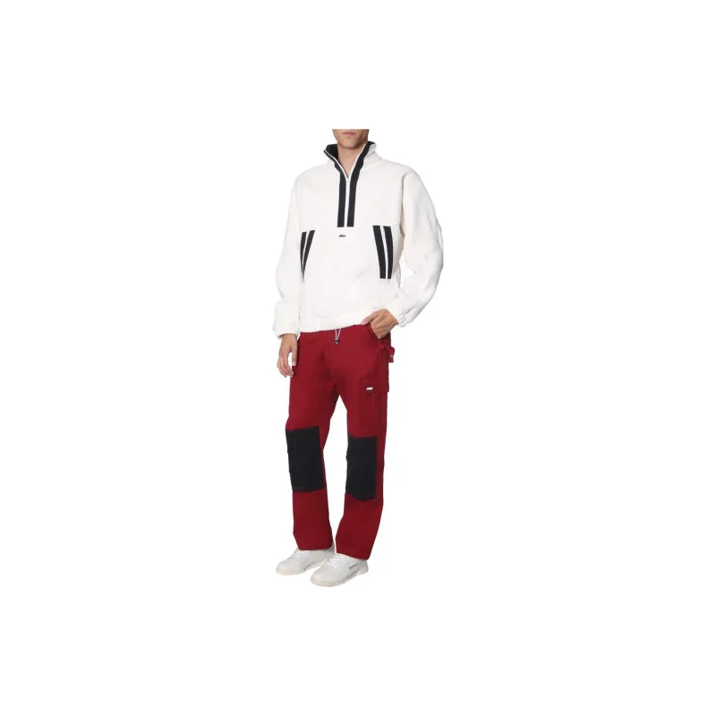 MSGM Logo Plaque Half Zip Sweater-1