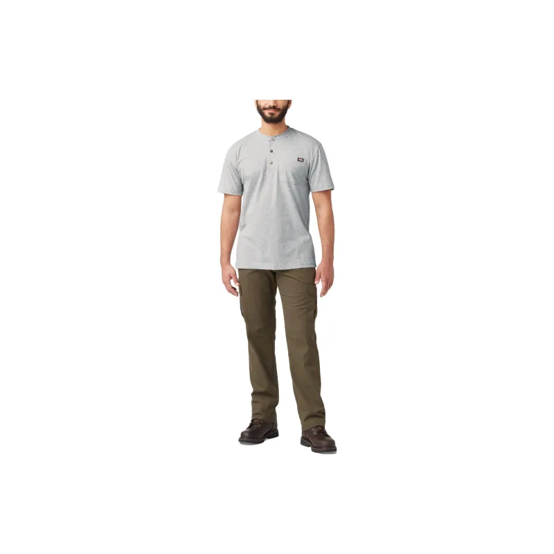 Dickies Heavyweight Short Sleeve Henley T-Shirt T-Shirt Men's Gray-3