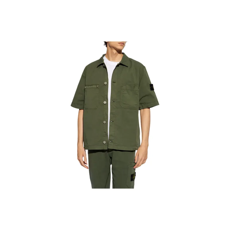 STONE ISLAND Shirt Men's Moss Green-1