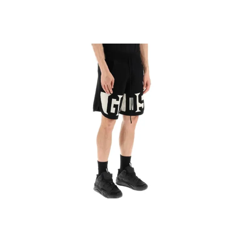 GCDS Logo detail Cotton Bermuda Shorts-2