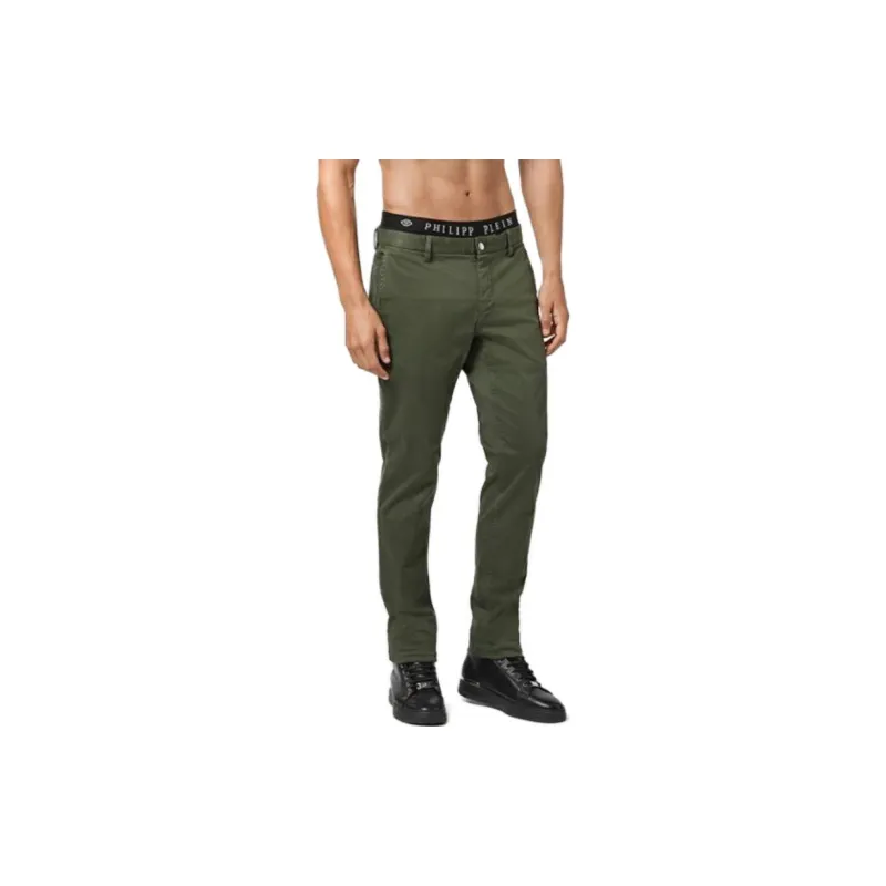 PHILIPP PLEIN Hexagon Patch Slim fit Chinos-3